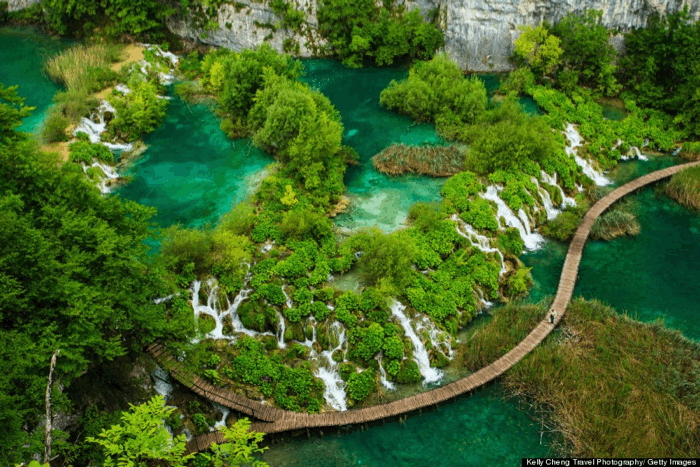 Waterfalls in Plitvice Lakes National Park Croatia