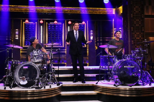 Chad Smith and Will Ferrell on Drums