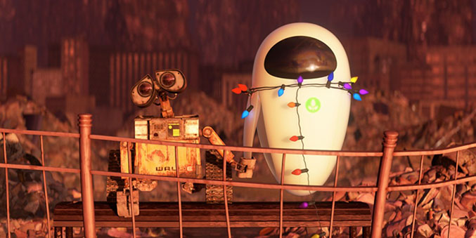 Wall-E Holding Hands