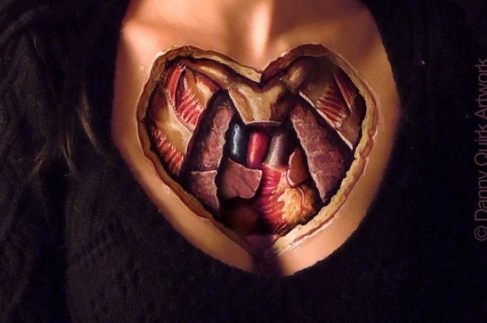 Dissected Heart Body Art