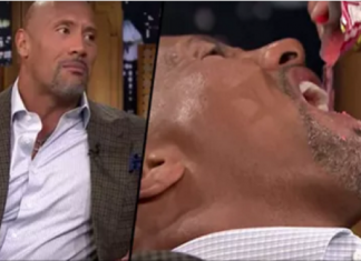 the rock eats candy