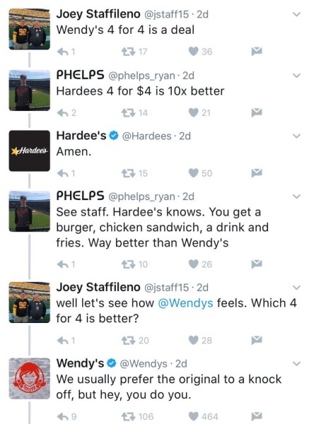 Wendy's Hardee's Twitter Beef (1)