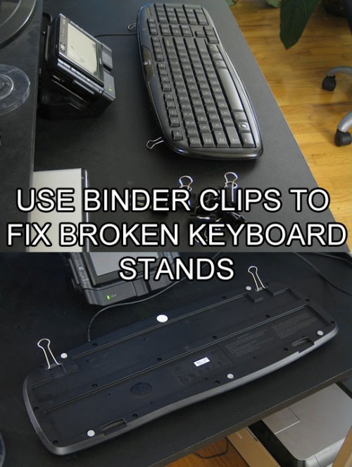 use-binder-clips-to-fix-keyboard-stand-life-hack