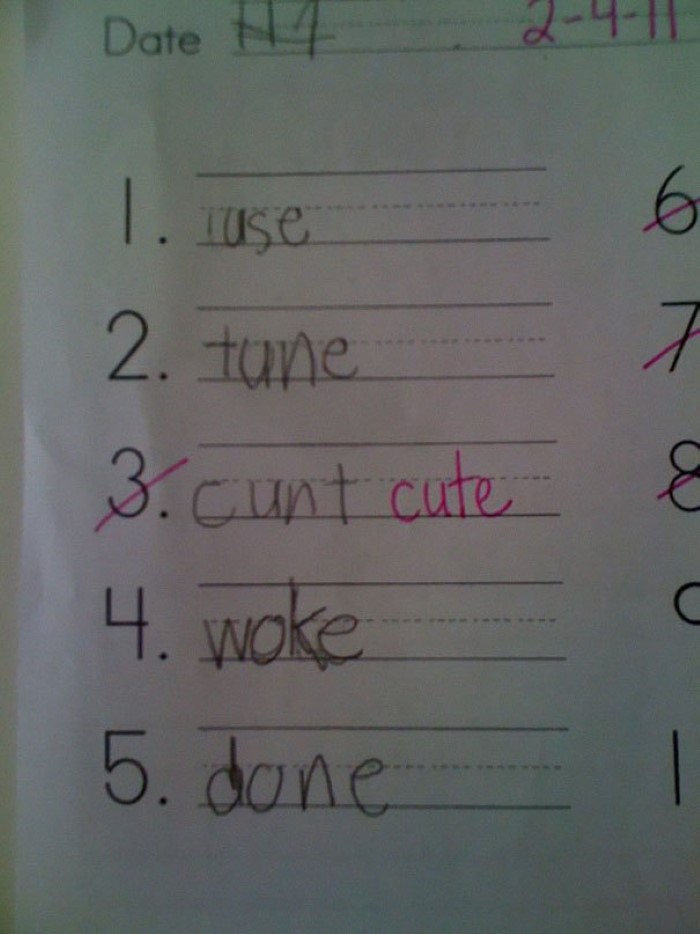 Kids Spelling Mistakes