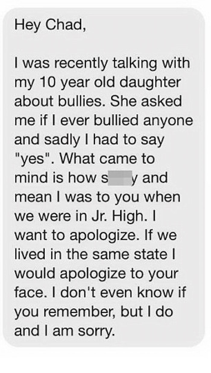 Bully apology 1